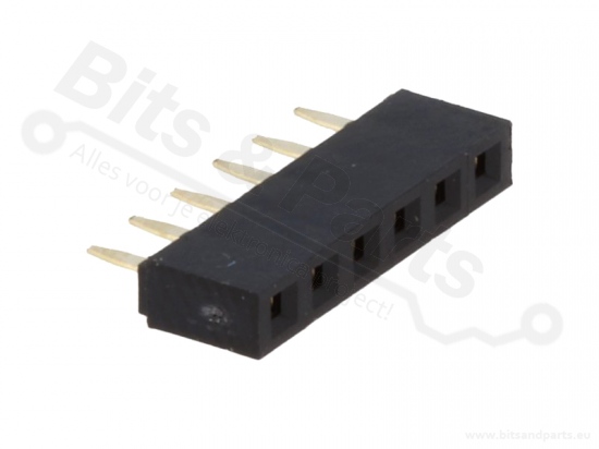 Header pin socket female 1x6 pins